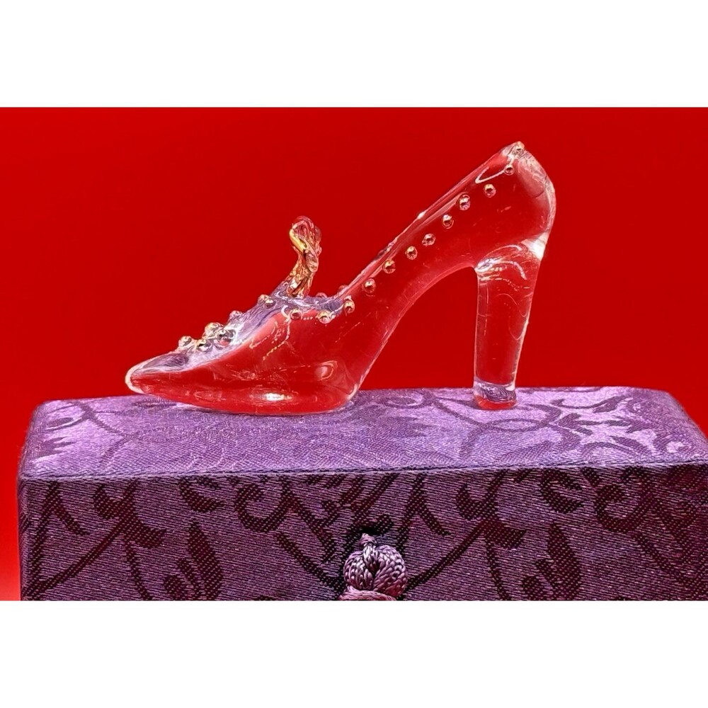 NEW High Heel Glass Shoe Figurine – Mother Message – Decorative Keepsake – NIB